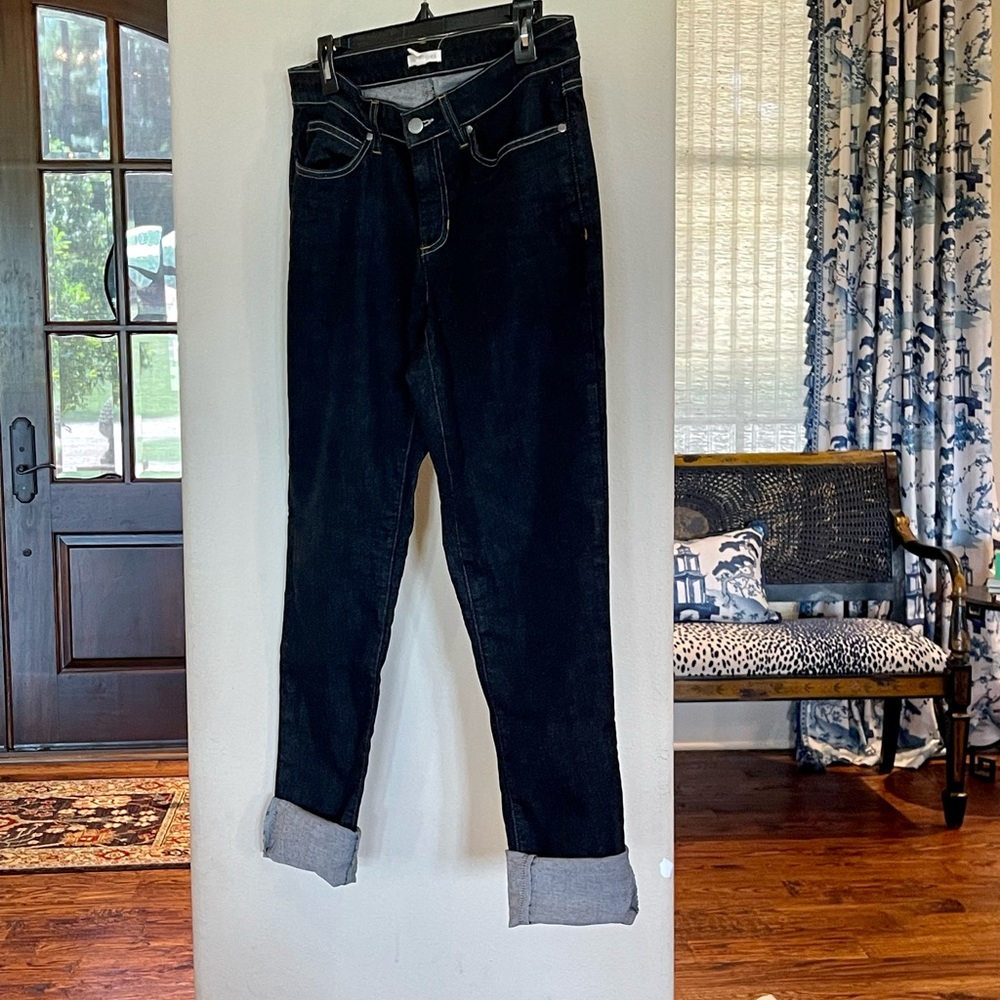 Eileen Fisher skinny jeans, black, size 10.
